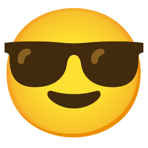 Noto Smiling Face With Sunglasses